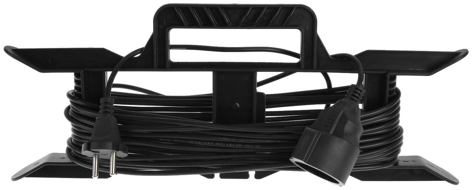 Удлинитель на каркасе 1 розетка, 10 м, 6 А, ПВС 2х0.75 мм2, без з/к, IP20