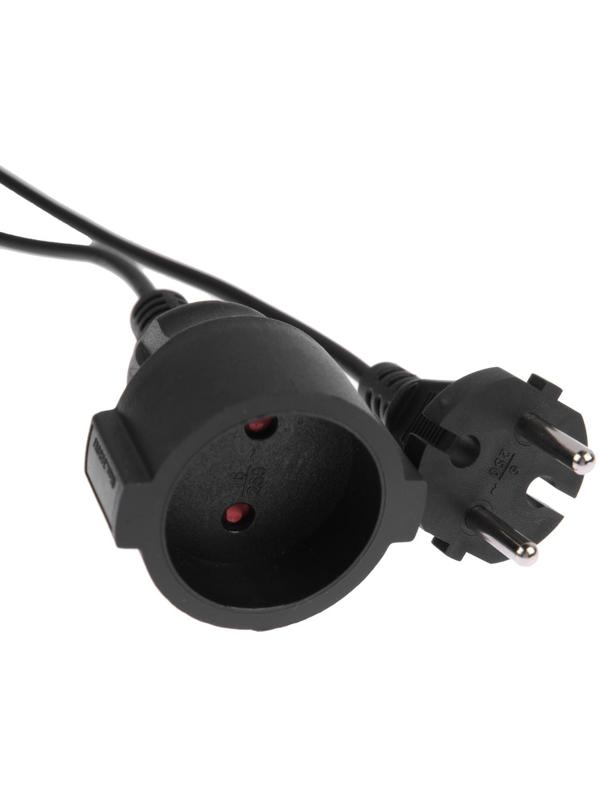 Удлинитель на каркасе 1 розетка, 10 м, 6 А, ПВС 2х0.75 мм2, без з/к, IP20