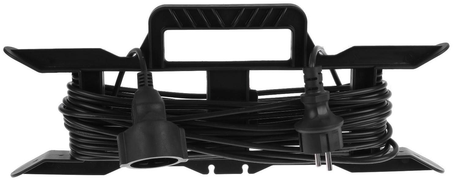 Удлинитель на каркасе 1 розетка, 10м, 10А, ПВС 3х0.75мм2, с з/к, IP20