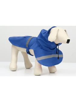 Дождевик для собак, размер L (ДС 30-35, ОГ 38-43, ОШ 26-31 см), синий