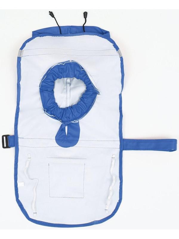 Дождевик для собак, размер L (ДС 30-35, ОГ 38-43, ОШ 26-31 см), синий