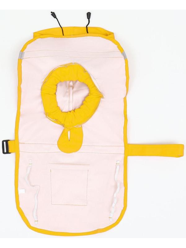 Дождевик для собак, размер XL (ДС 30-35, ОГ 38-43, ОШ 26-31 см), жёлтый