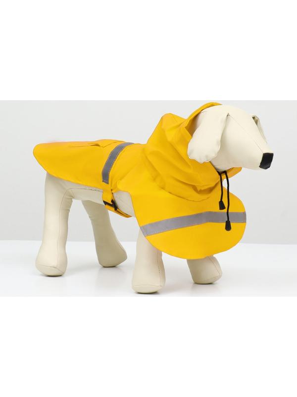 Дождевик для собак, размер XL (ДС 30-35, ОГ 38-43, ОШ 26-31 см), жёлтый