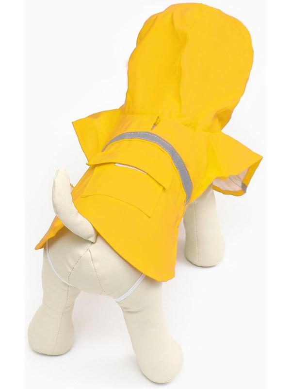 Дождевик для собак, размер XL (ДС 30-35, ОГ 38-43, ОШ 26-31 см), жёлтый