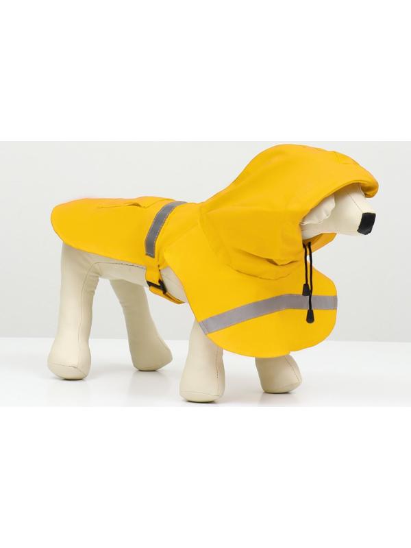 Дождевик для собак, размер XL (ДС 30-35, ОГ 38-43, ОШ 26-31 см), жёлтый