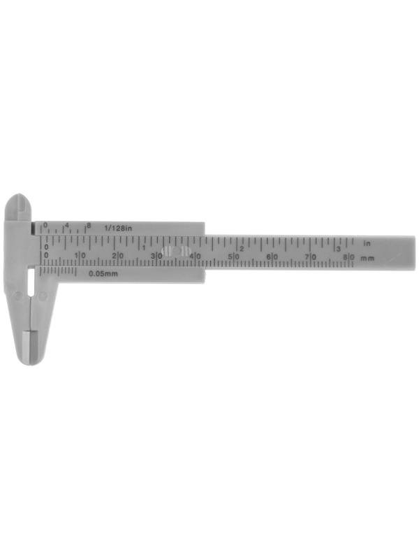Штангенциркуль ЛОМ,  с глубинометром, цена деления 0.05 мм, пластиковый, 80 мм