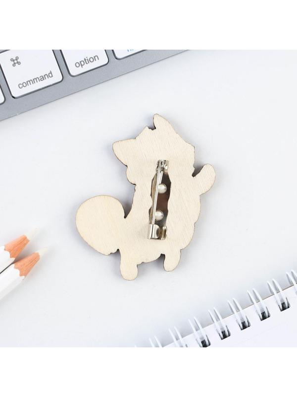 Значок деревянный «Песик», 3,4 х 3,5 см