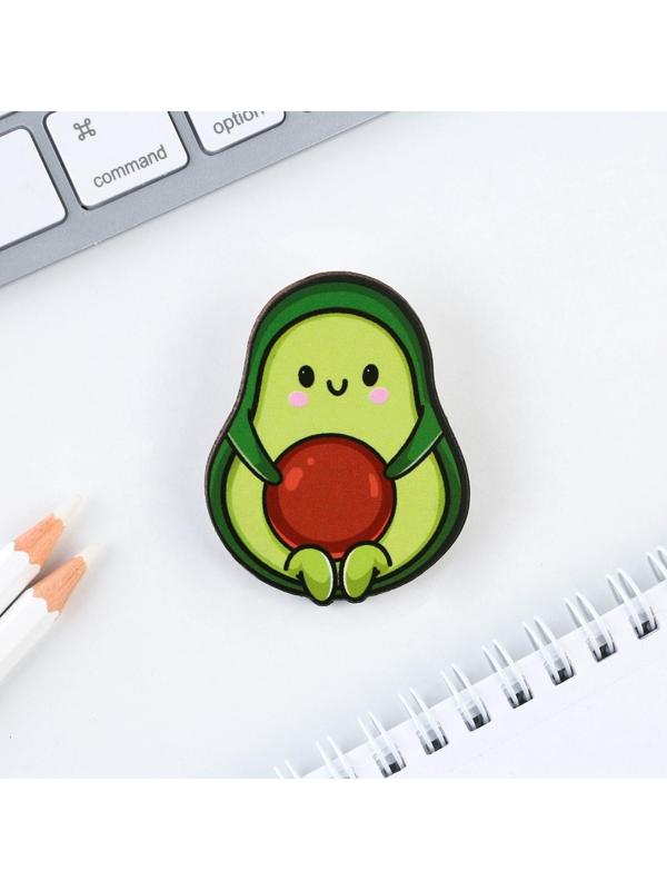 Значок деревянный «Авокадо», 3,2 х 4 см