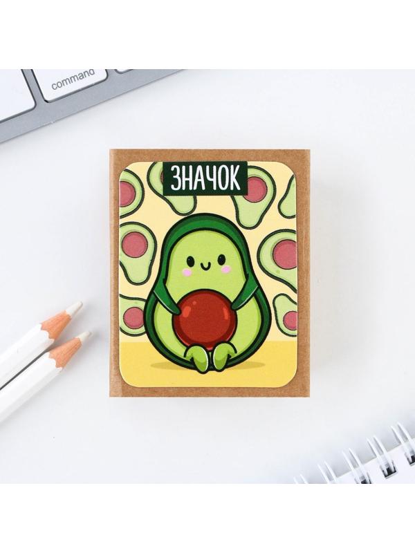 Значок деревянный «Авокадо», 3,2 х 4 см