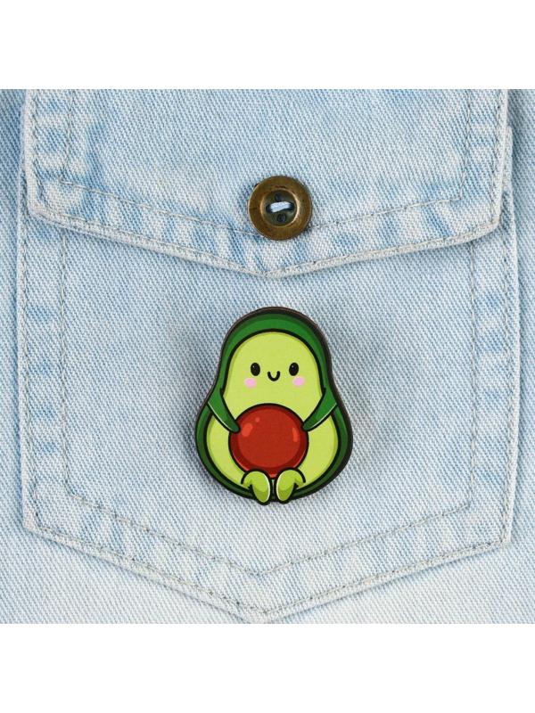 Значок деревянный «Авокадо», 3,2 х 4 см