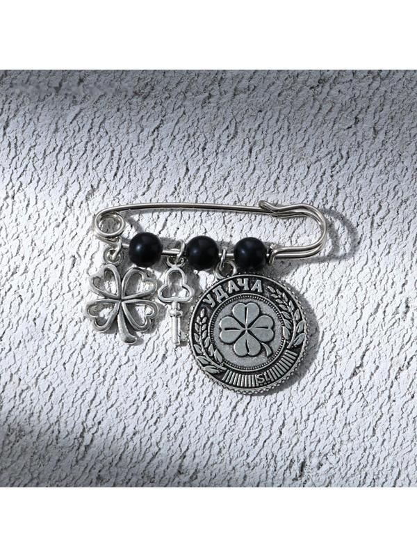 Брошь - булавка «На удачу», длина 3,5 см