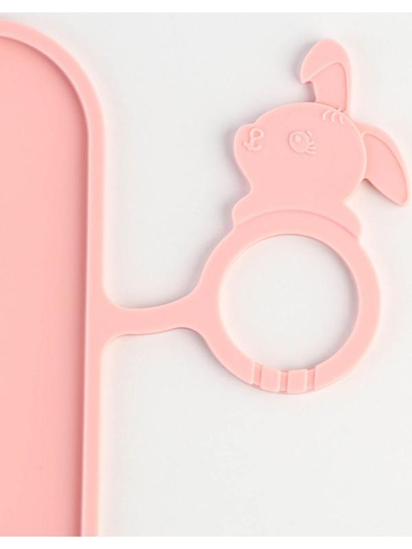 Коврик силиконовый под миску «Паттерн», 30х40 см, розовый