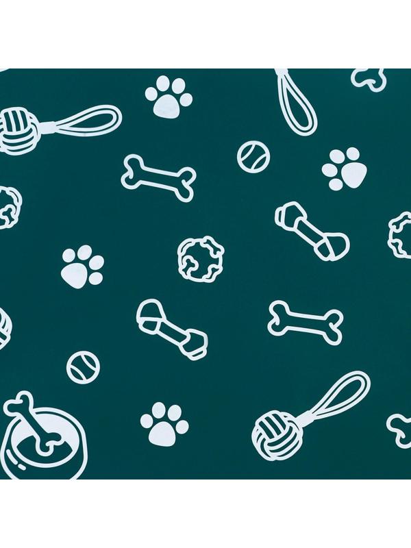 Коврик силиконовый под миску «Паттерн», 30х40 см, зеленый