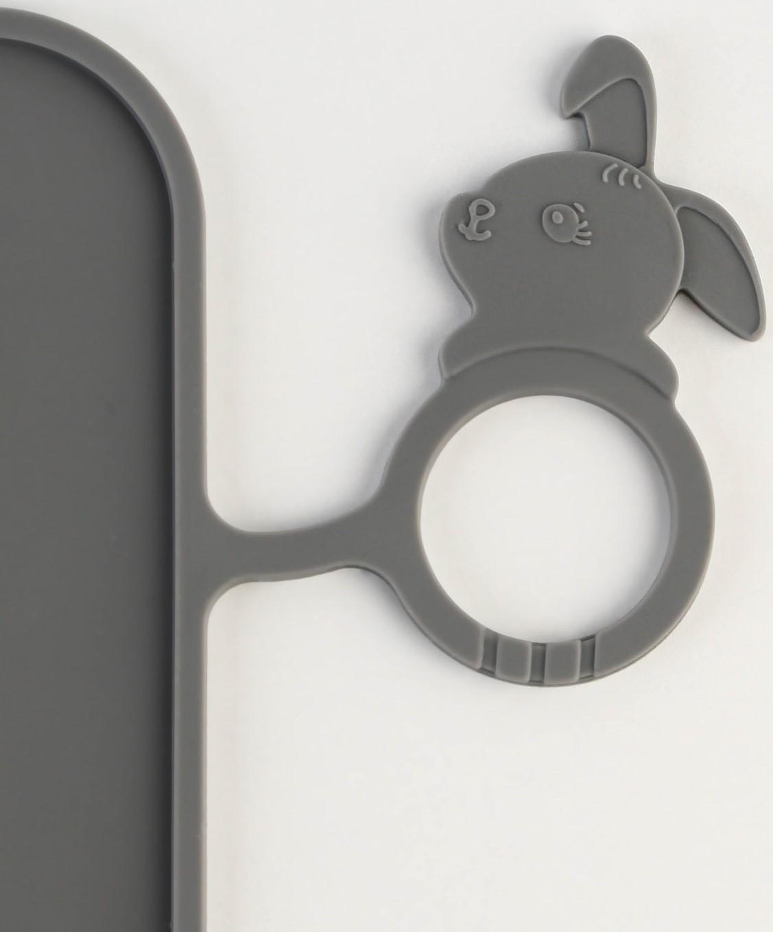 Коврик силиконовый под миску «Паттерн», 30х40 см, серый