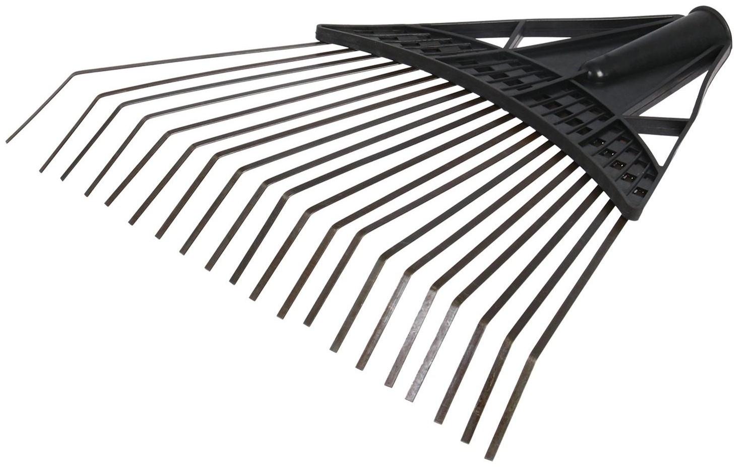 Грабли веерные, пластинчатые, 20 зубцов, пластик, тулейка 25 мм, без черенка