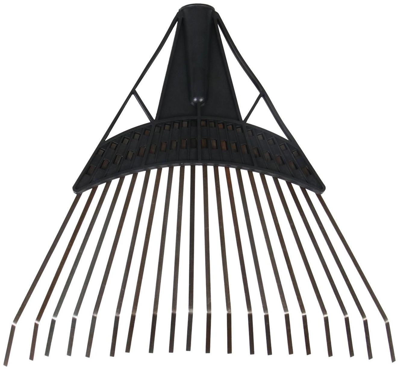 Грабли веерные, пластинчатые, 20 зубцов, пластик, тулейка 25 мм, без черенка