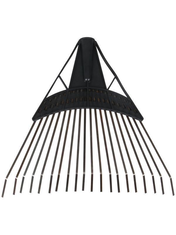 Грабли веерные, пластинчатые, 20 зубцов, пластик, тулейка 25 мм, без черенка