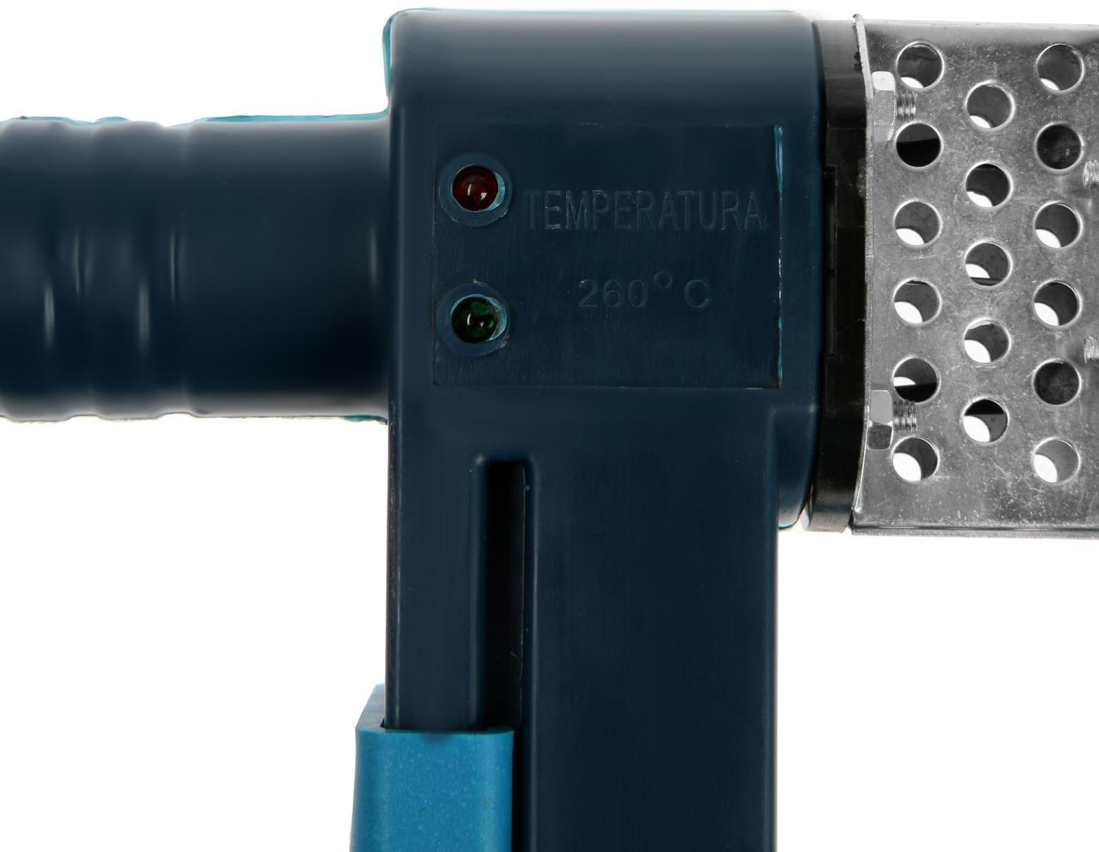 Аппарат для сварки пластиковых труб ТУНДРА, 1200 Вт, комплект насадок 20-32 мм, 0-300°, кейс   91355