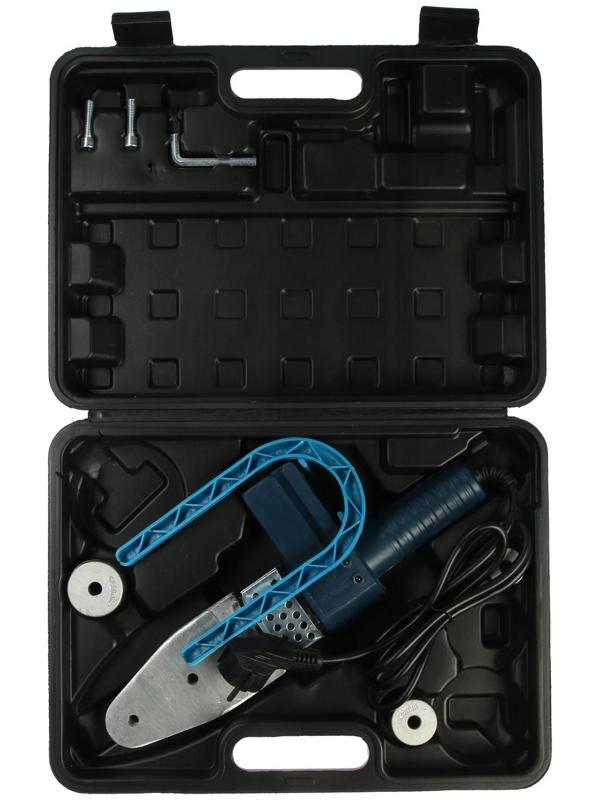 Аппарат для сварки пластиковых труб ТУНДРА, 1200 Вт, комплект насадок 20-32 мм, 0-300°, кейс   91355