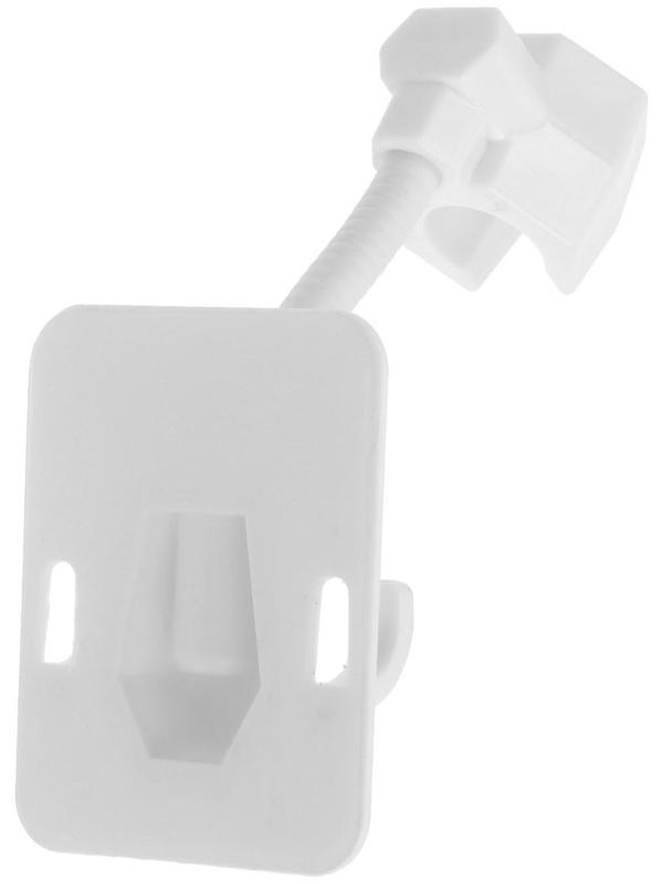 Держатель для душевой лейки ZEIN Z89, самоклеющейся, регулируемый, пластик, белый