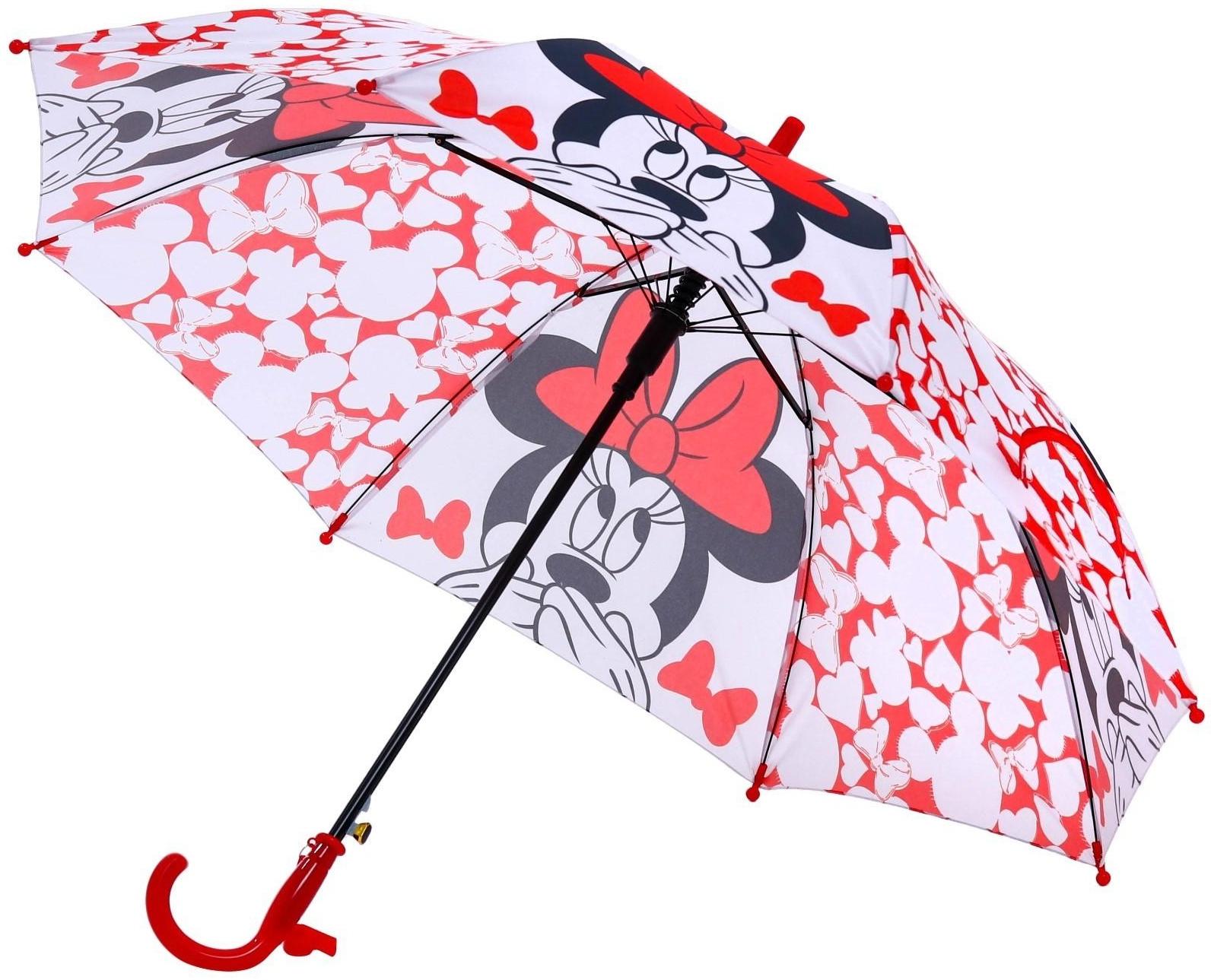 Зонт детский. Минни Маус, красный, 8 спиц d=86 см