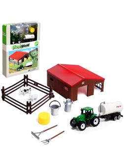 Игровой набор «Ферма», трактор, сарай и животные