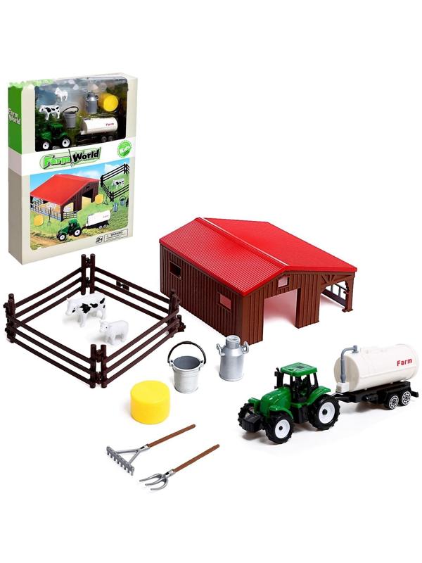 Игровой набор «Ферма», трактор, сарай и животные