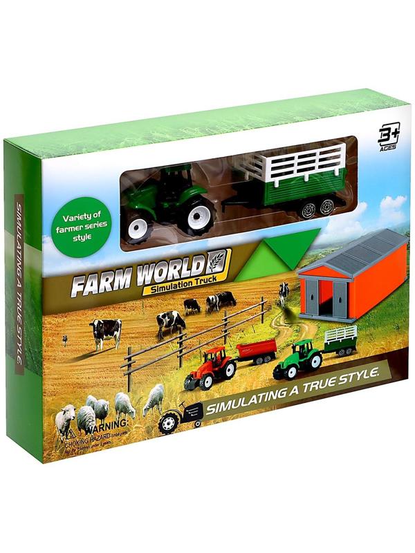 Игровой набор «Ферма», трактор, сарай и животные, МИКС