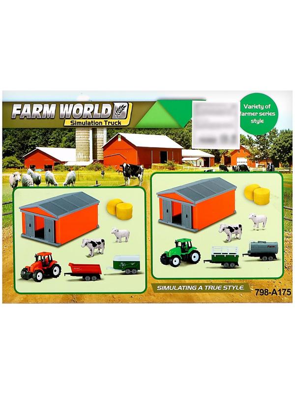 Игровой набор «Ферма», трактор, сарай и животные, МИКС