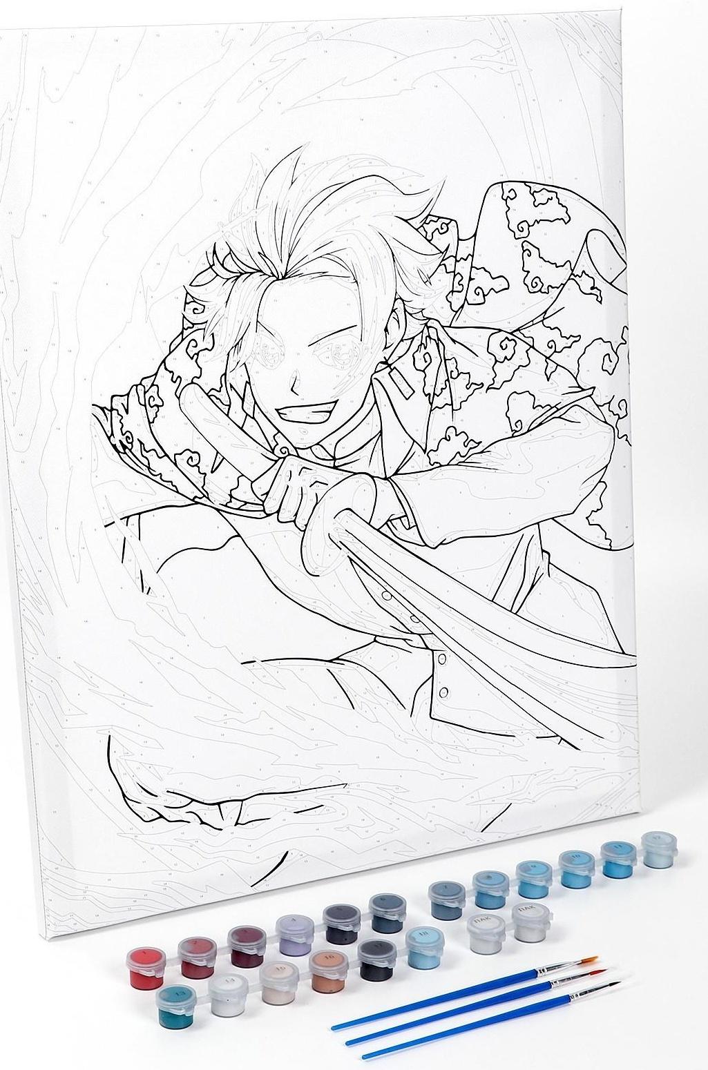 Картина по номерам на холсте с подрамником «Летящий меч», 40х50 см