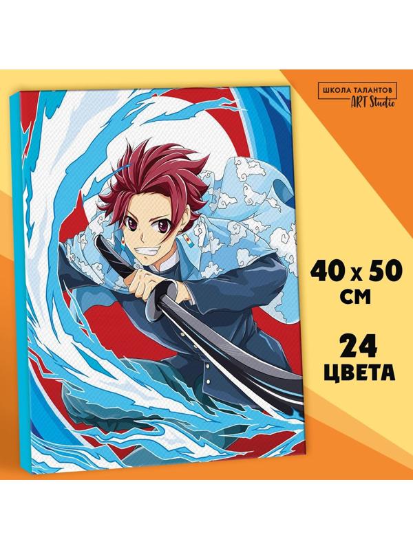 Картина по номерам на холсте с подрамником «Летящий меч», 40х50 см