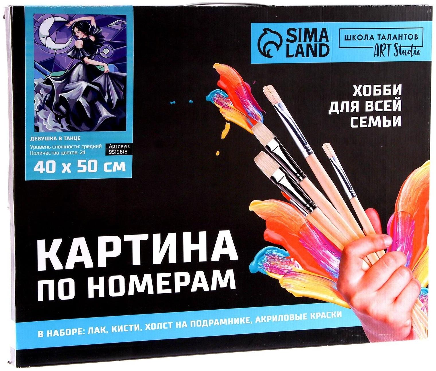 Картина по номерам на холсте «Девушка в танце», 40х50 см