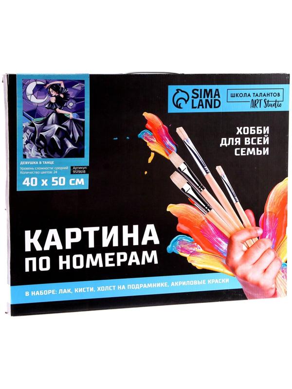 Картина по номерам на холсте «Девушка в танце», 40х50 см