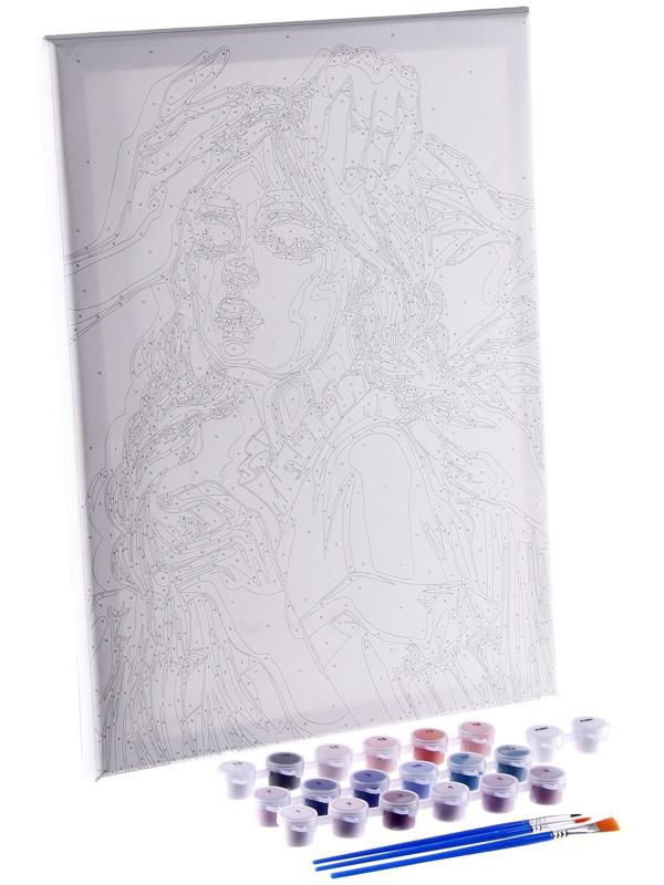 Картина по номерам на холсте «Готическая девушка», 40х30 см, в плёнке