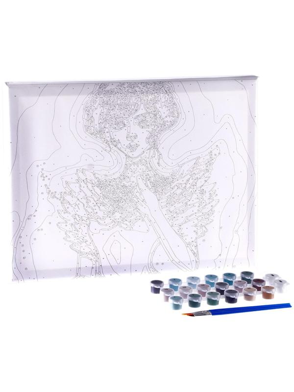 Картина по номерам на холсте «Таинственная девушка», 30х40 см, в плёнке