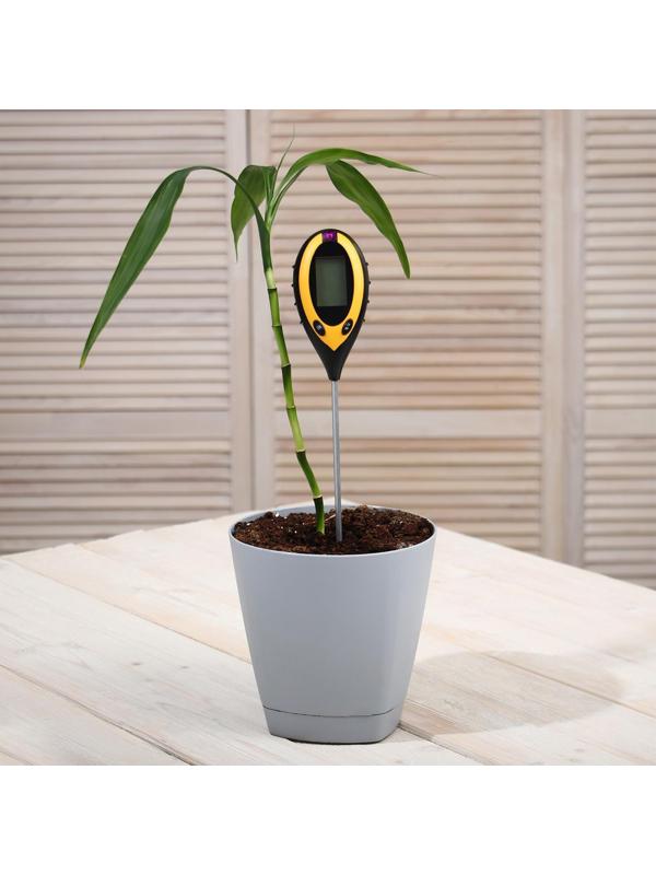 Прибор для измерения 4 в 1: влажности, кислотности, освещёности и температуры почвы