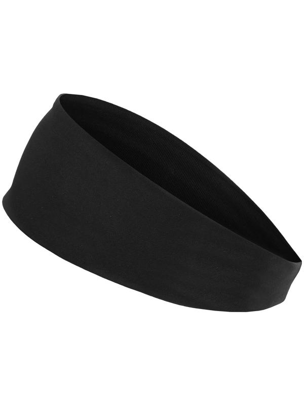 Повязка на голову, спортивная, 23,5 х 7,5 см, цвет чёрный