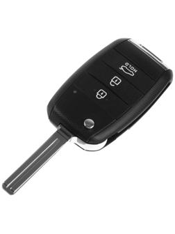 Корпус  ключа, откидной, Kia K2, K3, K5, Carens, Cerato, Forte, 3 кнопки