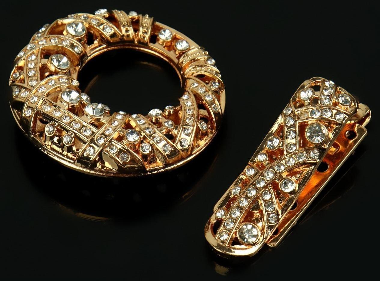 Декоративная застёжка, 7,5 × 4,5 см, цвет золотой