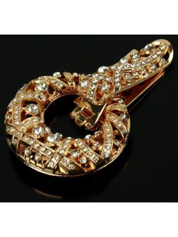 Декоративная застёжка, 7,5 × 4,5 см, цвет золотой