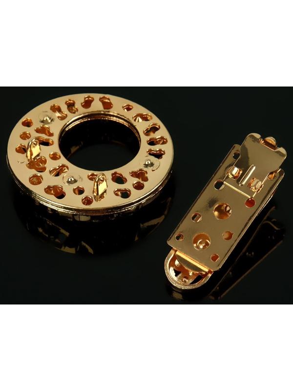 Декоративная застёжка, 7,5 × 4,5 см, цвет золотой