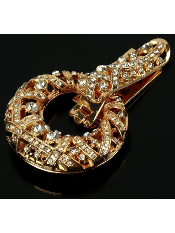 Декоративная застёжка, 7,5 × 4,5 см, цвет золотой