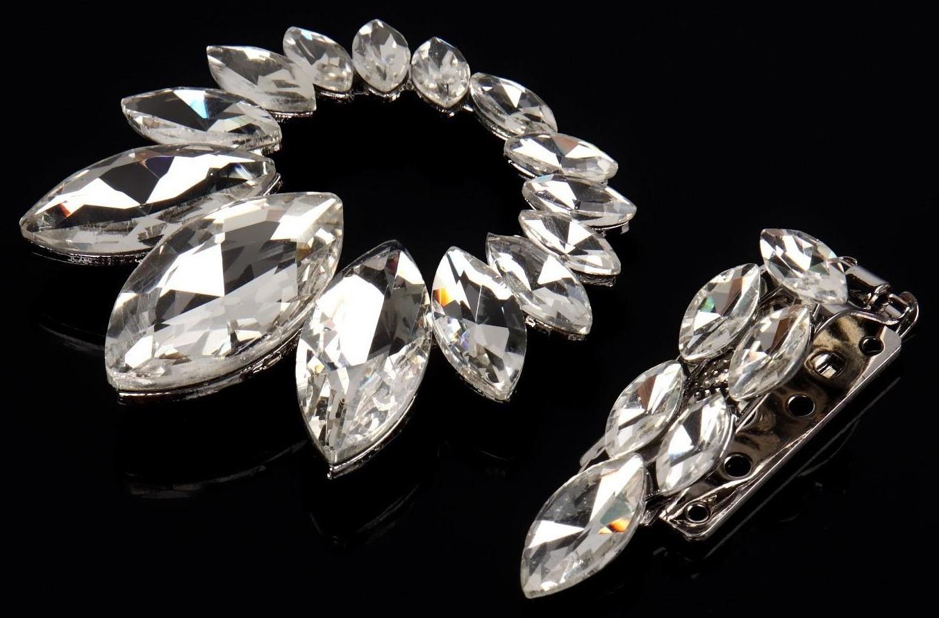 Декоративная застёжка, 9,6 × 6 см, цвет серебряный