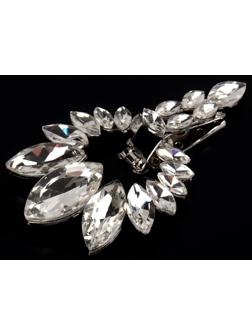 Декоративная застёжка, 9,6 × 6 см, цвет серебряный