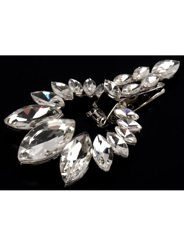 Декоративная застёжка, 9,6 × 6 см, цвет серебряный