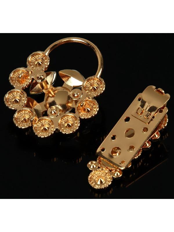 Декоративная застёжка, 9,4 × 4,5 см, цвет золотой