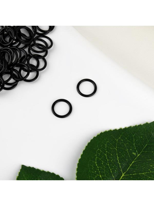 Кольцо для бретелей, металлическое, 10 мм, цвет чёрный