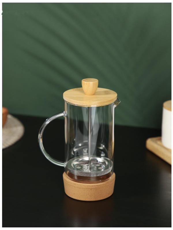 Френч-пресс стеклянный BellaTenero «Эко cork», 600 мл