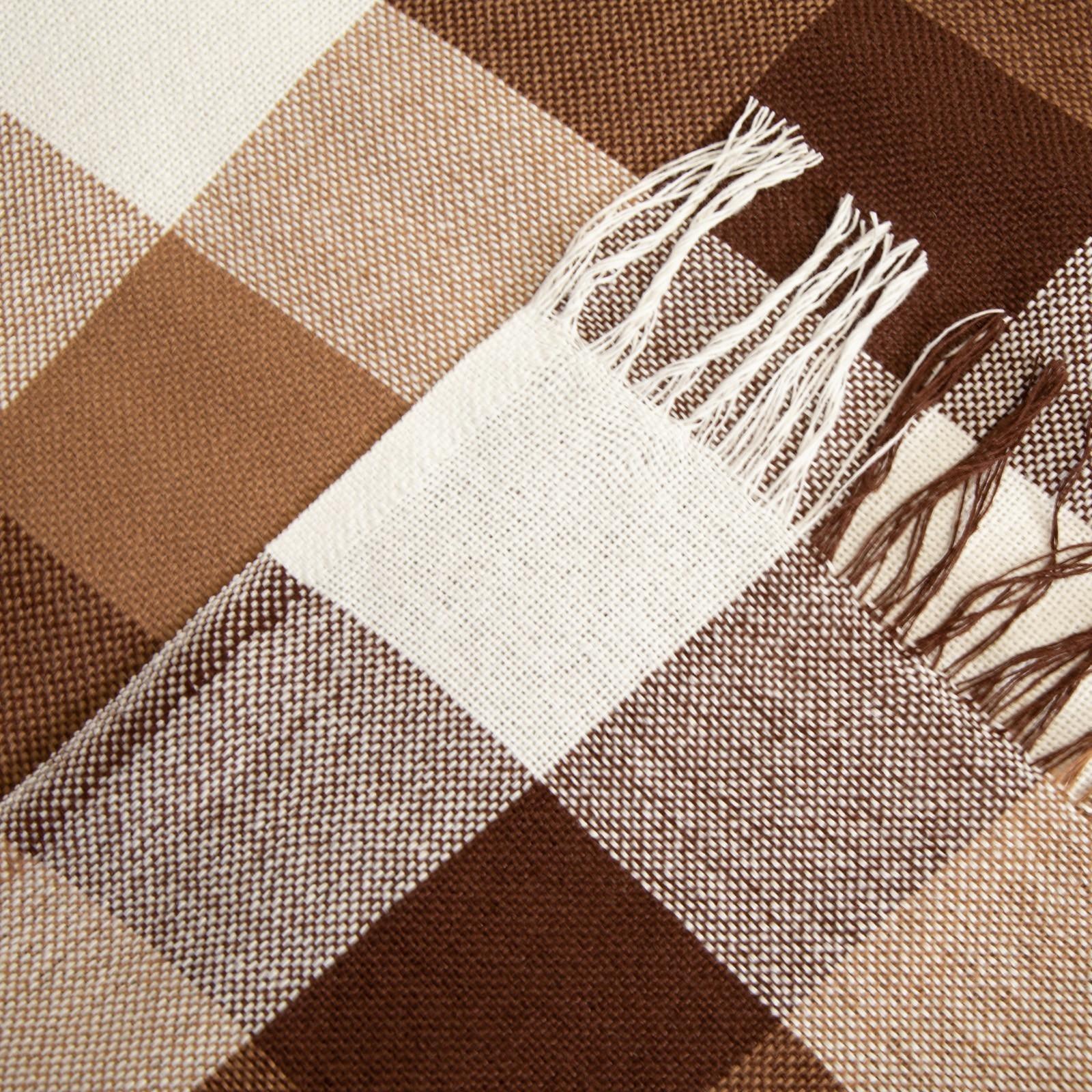 Плед Пикник 140х200см, белый/бежевый/коричневый, хлопок 20%, пан 40%, полиэстер 40%