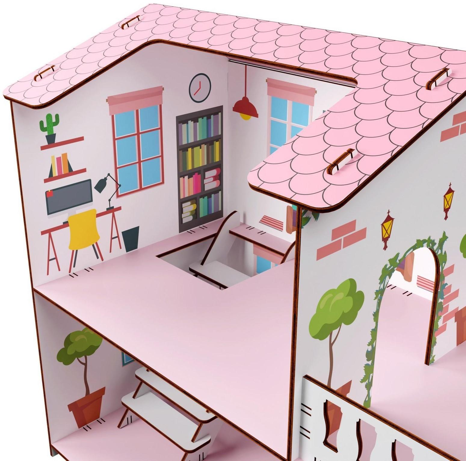 Домик для куклы 2-х этажный